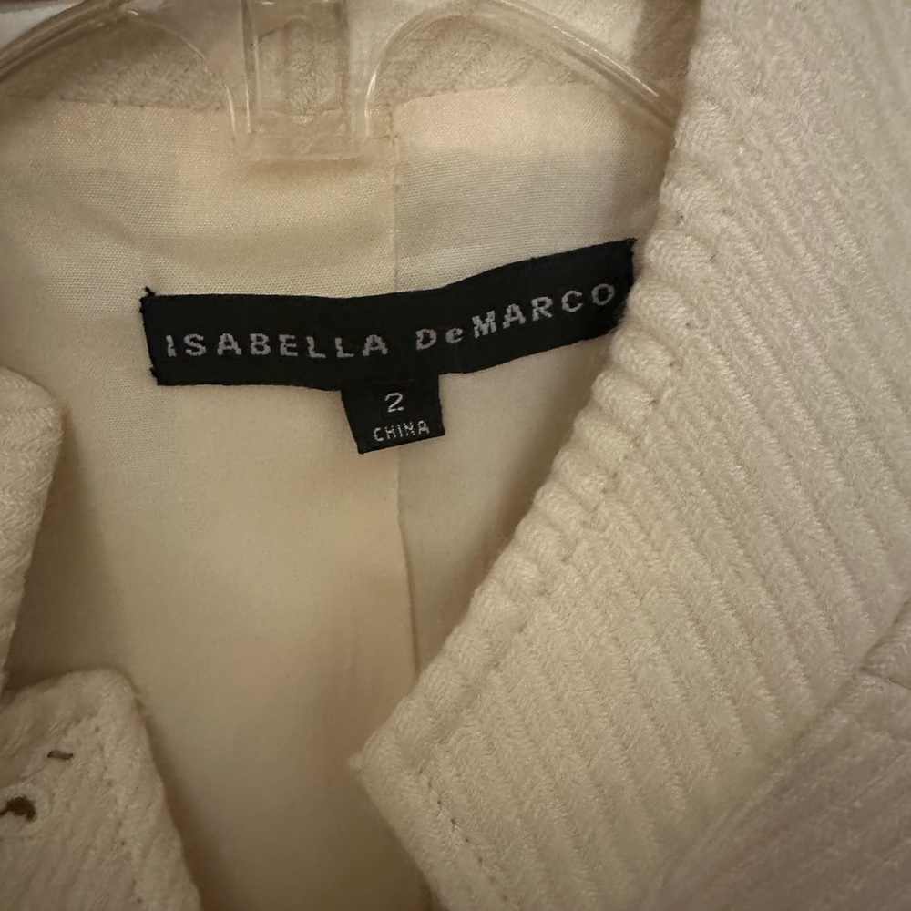 Elegant Cream Long Coat - Picture 3 of 6